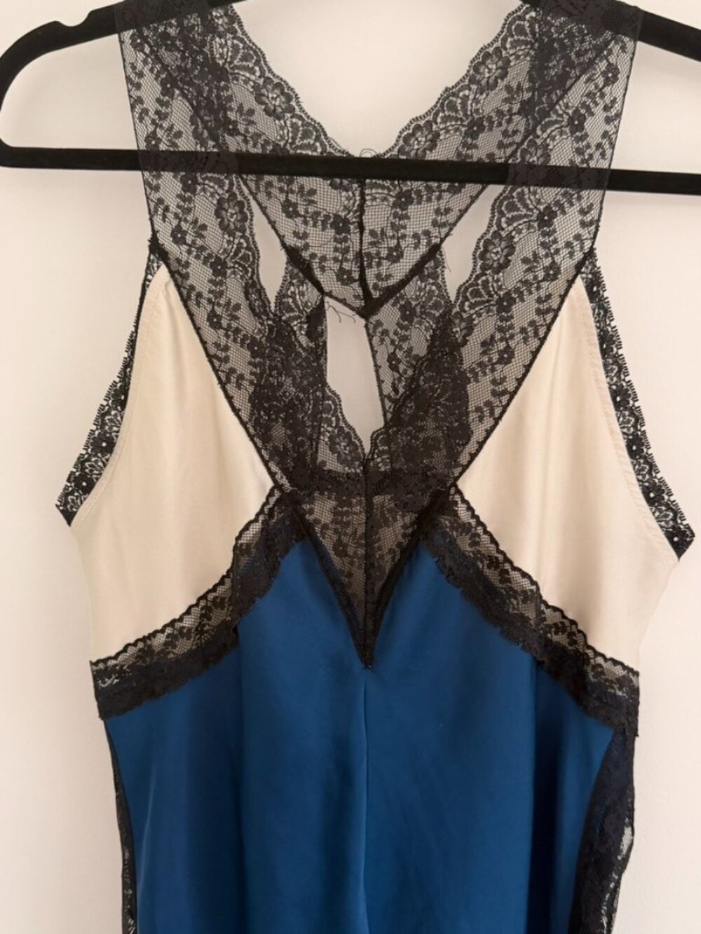 Free People Y2K Fairy Blue Lace Chemise Slip Dress Small